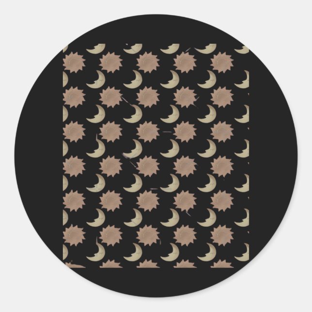 Whimsigoth Clouds Graphic Classic Round Sticker (Front)