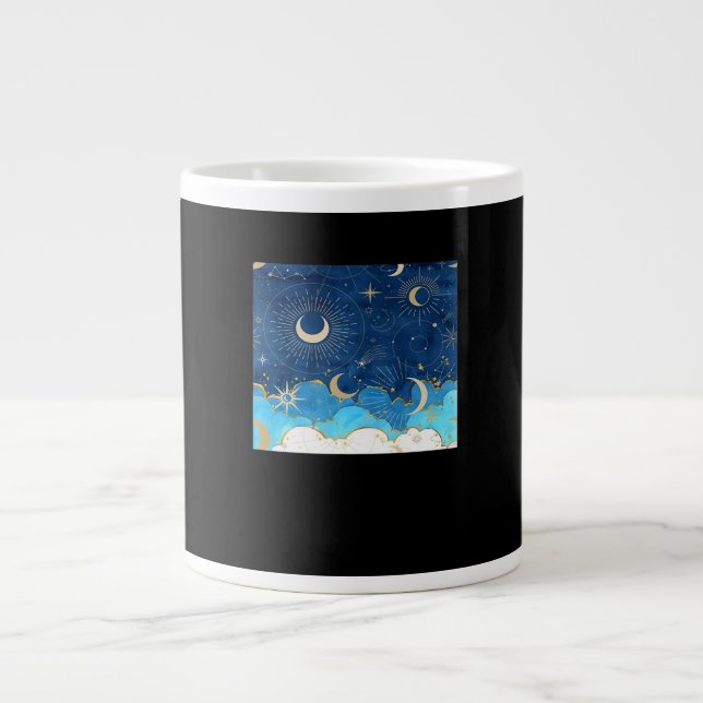 Whimsigoth Clouds Sun Moon Witchy Classic Large Coffee Mug (Front)