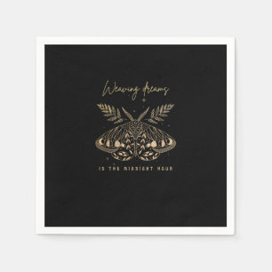 Whimsigoth Cottagecore Goblincore Mystical Moth Go Napkin
