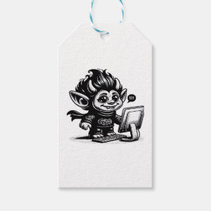 Whimsigoth Cyborg Internet Troll Vintage Art Desig Gift Tags