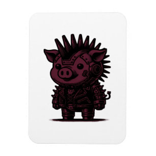 Whimsigoth Cyborg Sloth Vintage Art Design Classic Magnet