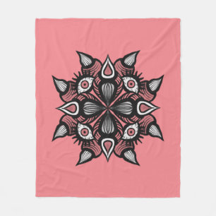 Whimsigoth Demon Monster Pastel Pink Horror Fleece Blanket