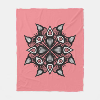 Whimsigoth Demon Monster Pastel Pink Horror Fleece Blanket