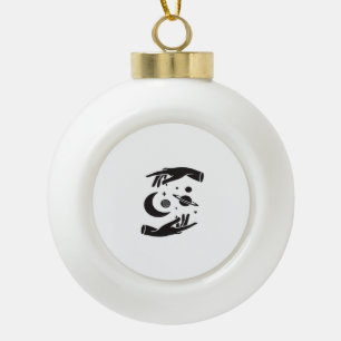 Whimsigoth Design Ceramic Ball Christmas Ornament