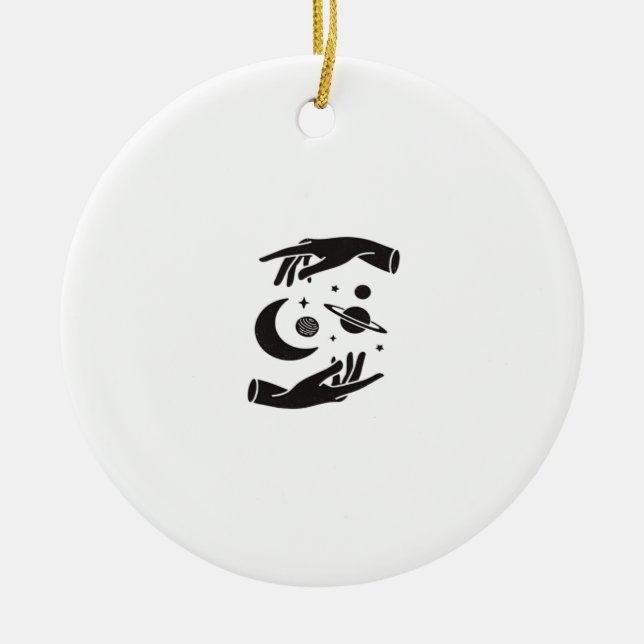 Whimsigoth Design Ceramic Tree Decoration (Front)