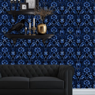 Whimsigoth Detailed Blue Wallpaper