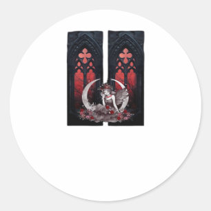 Whimsigoth Fairy Gothic Style Classic Classic Round Sticker