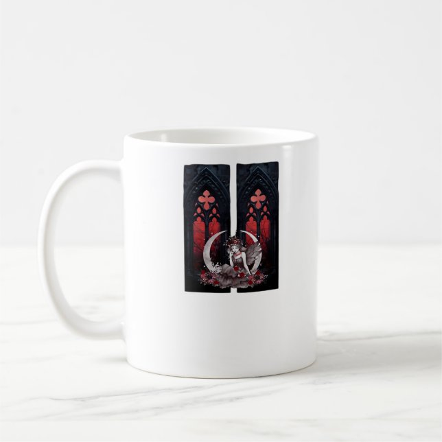 Whimsigoth Fairy Gothic Style Classic Coffee Mug (Left)