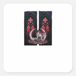 Whimsigoth Fairy Gothic Style Classic Square Sticker