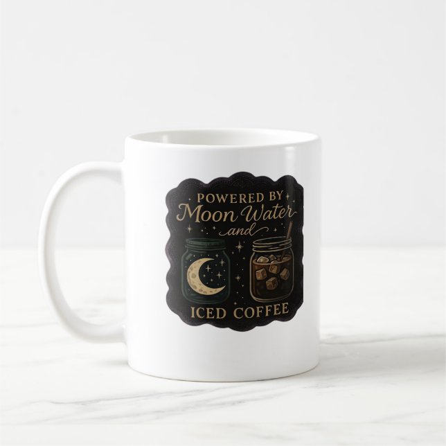 Whimsigoth Fantasy – Mystical Forests, Moons & Mag Coffee Mug (Left)