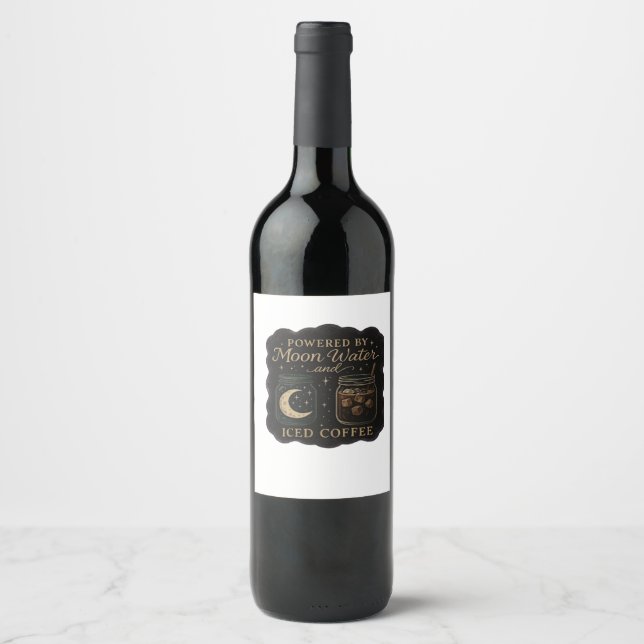 Whimsigoth Fantasy – Mystical Forests, Moons & Mag Wine Label (Front)