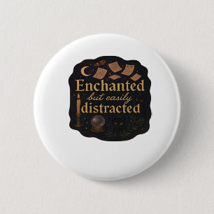 Whimsigoth Fantasy Mystical Forests, Moons & Magic 6 Cm Round Badge