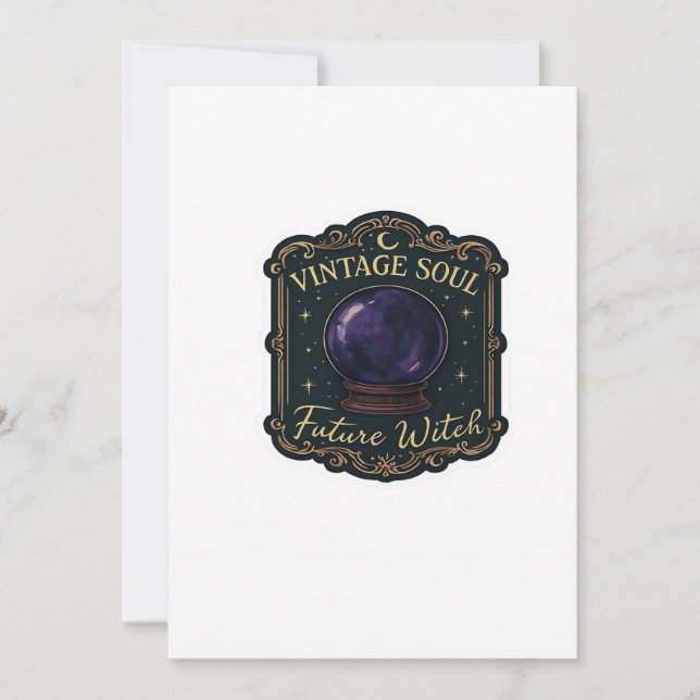 Whimsigoth Fantasy Mystical Forests, Moons & Magic Holiday Card (Front)