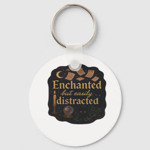 Whimsigoth Fantasy Mystical Forests, Moons & Magic Key Ring
