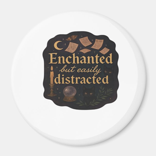 Whimsigoth Fantasy Mystical Forests, Moons & Magic Magnet (Front)