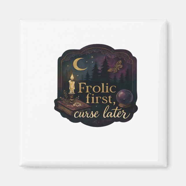 Whimsigoth Fantasy Mystical Forests, Moons & Magic Magnet (Front)