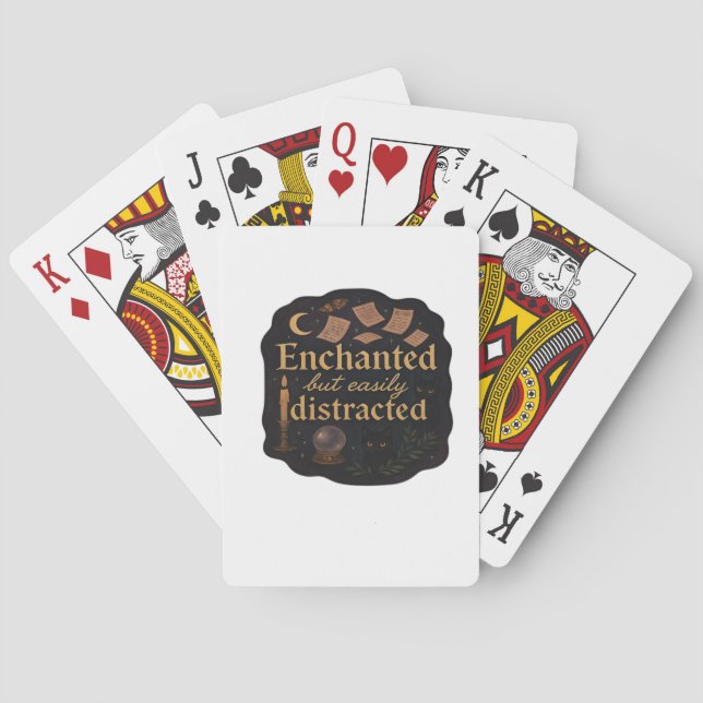 Whimsigoth Fantasy Mystical Forests, Moons & Magic Playing Cards (Back)