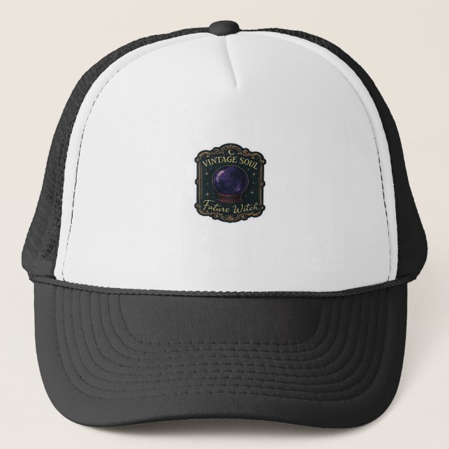 Whimsigoth Fantasy Mystical Forests, Moons & Magic Trucker Hat (Front)