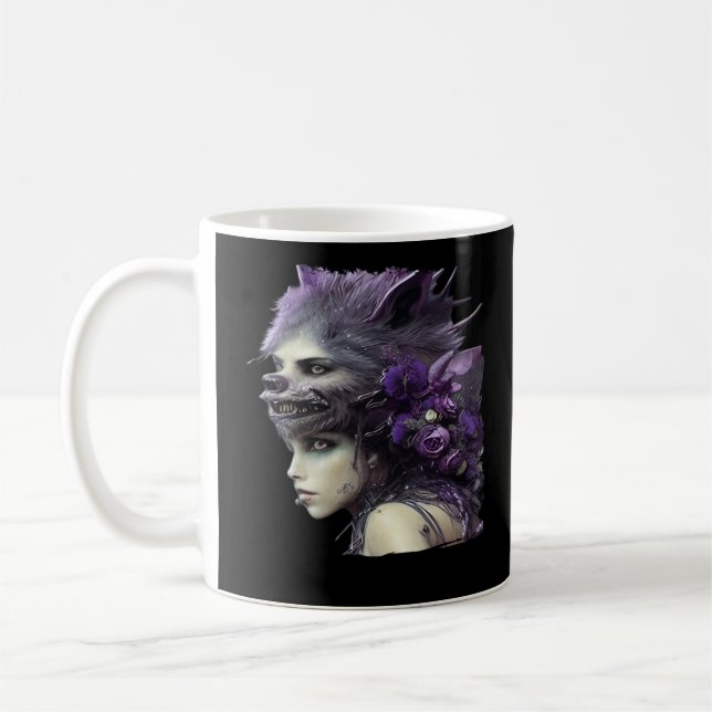 Whimsigoth Funny Design For Halloween Coffee Mug (Left)