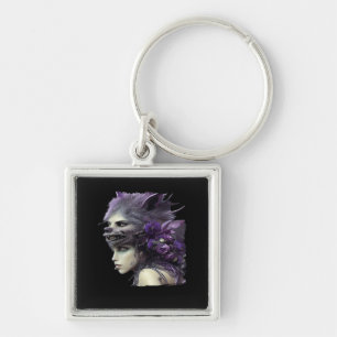 Whimsigoth Funny Design For Halloween Key Ring