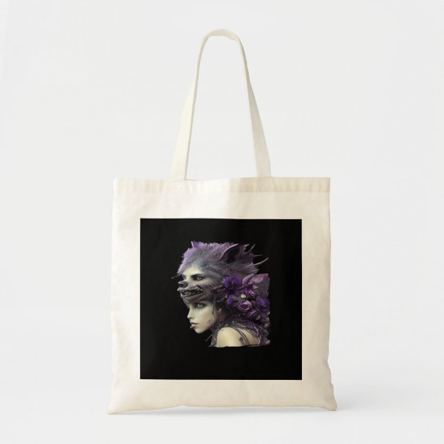 Whimsigoth Funny Design For Halloween Tote Bag (Front)