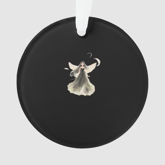 Whimsigoth Girl Dark Fairy Aesthetic With Vibes Cl Ornament (Front)