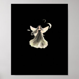 Whimsigoth Girl Dark Fairy Aesthetic With Vibes Cl Poster
