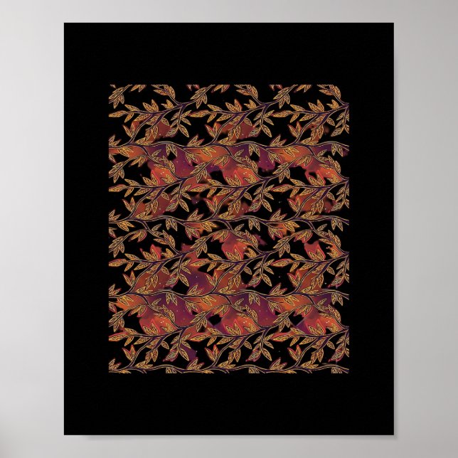 Whimsigoth Golden Vinework Graphic Poster (Front)