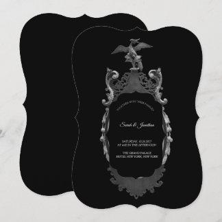 Whimsigoth Gothic Vintage Mirror Wedding Invitatio Invitation