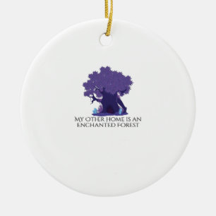 Whimsigoth Ink – Mystical Forests, Moons Magic Cla Ceramic Tree Decoration