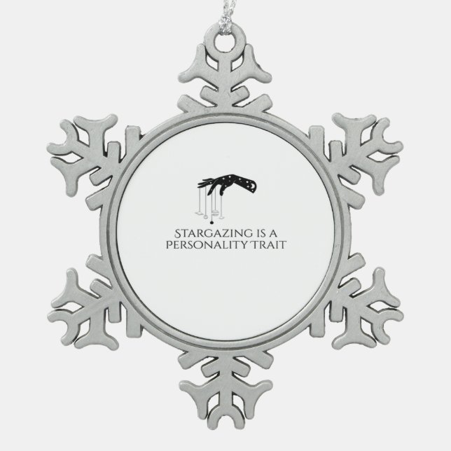 Whimsigoth Ink – Mystical Forests, Moons Magic Cla Snowflake Pewter Christmas Ornament (Front)