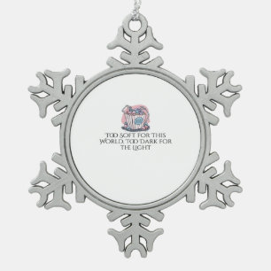 Whimsigoth Ink – Mystical Forests, Moons & Magic E Snowflake Pewter Christmas Ornament