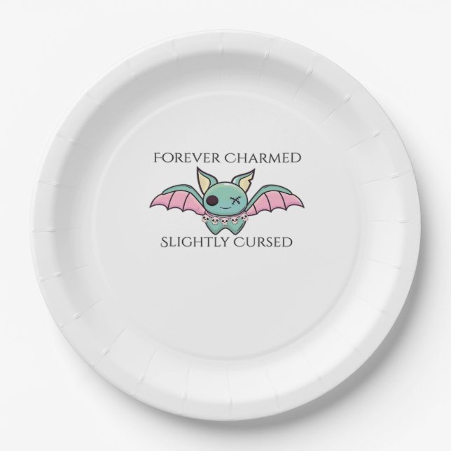 Whimsigoth Ink – Mystical Forests, Moons & Magic F Paper Plate (Front)