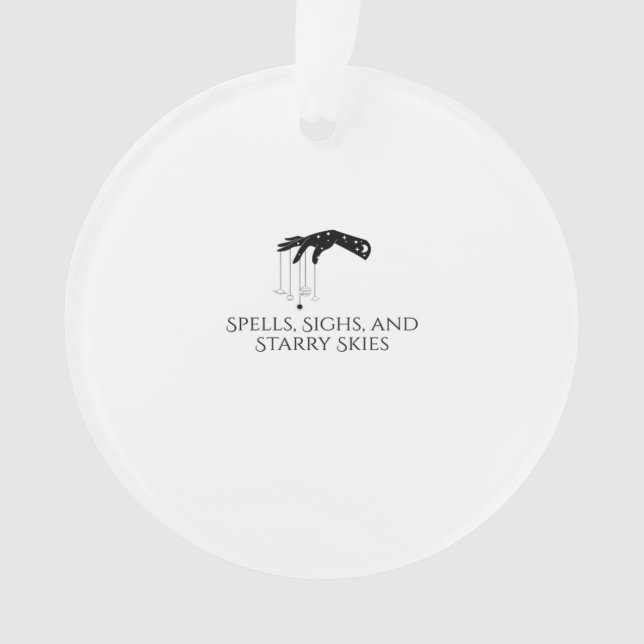 Whimsigoth Ink – Mystical Forests, Moons & Magic O Ornament (Front)