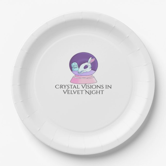 Whimsigoth Ink – Mystical Forests, Moons & Magic R Paper Plate (Front)