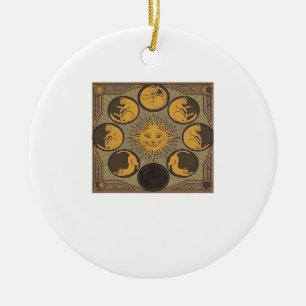 Whimsigoth Moon Classic Ceramic Tree Decoration