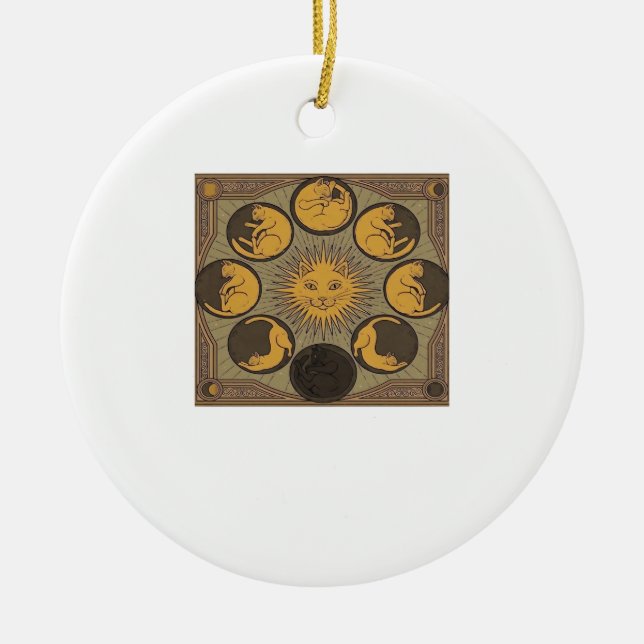 Whimsigoth Moon Classic Ceramic Tree Decoration (Front)