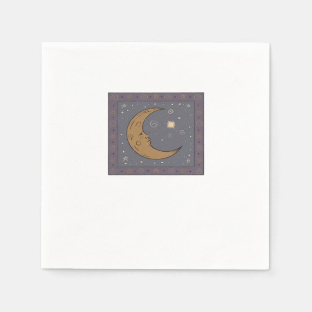 Whimsigoth Moon Classic Napkin (Front)