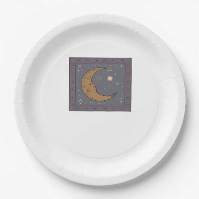 Whimsigoth Moon Classic Paper Plate (Front)