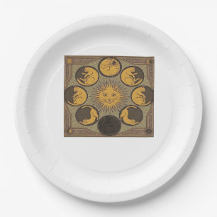 Whimsigoth Moon Classic Paper Plate