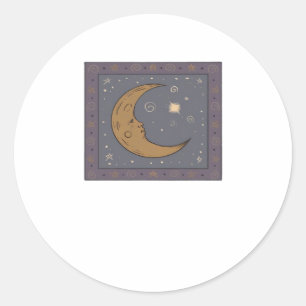 Whimsigoth Moon Classic Round Sticker
