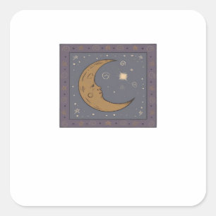Whimsigoth Moon Classic Square Sticker