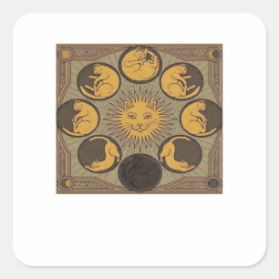 Whimsigoth Moon Classic Square Sticker