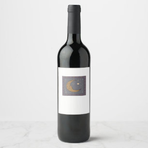 Whimsigoth Moon Classic Wine Label