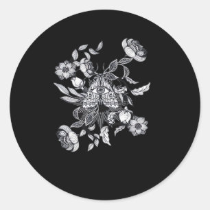Whimsigoth Moth • Grunge Fairy Classic Classic Round Sticker