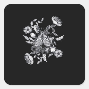Whimsigoth Moth • Grunge Fairy Classic Square Sticker