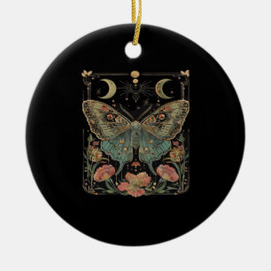 Whimsigoth Moth Shirt, Botanical Butterfly T Shirt Ceramic Tree Decoration