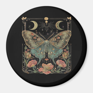 Whimsigoth Moth Shirt, Botanical Butterfly T Shirt Magnet