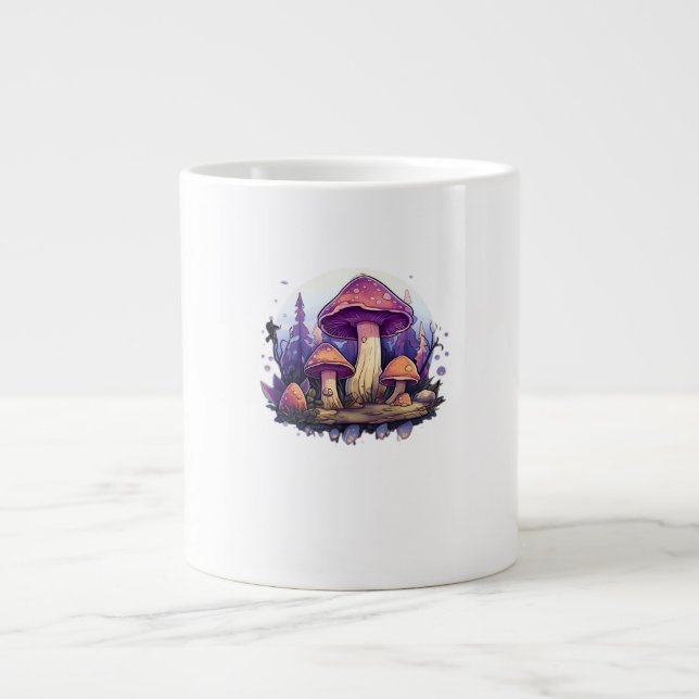 Whimsigoth Mushrooms And Crystals Classic Large Coffee Mug (Front)