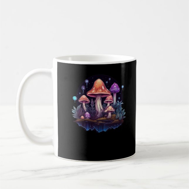 Whimsigoth Mushrooms And Crystals Coffee Mug (Left)